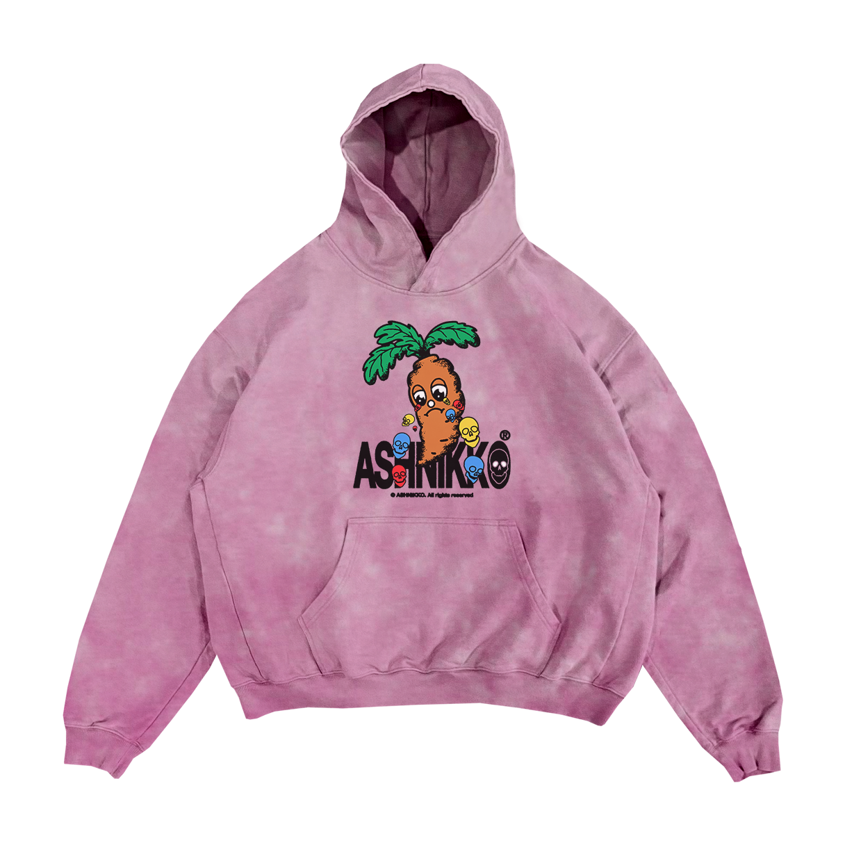 Washed pink hoodie hotsell